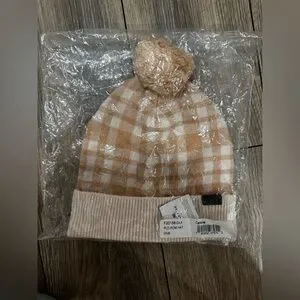 NWT Coach womens Beige and White Plaid Beanie $_57.JPG?set_id=8800005007 main image 4